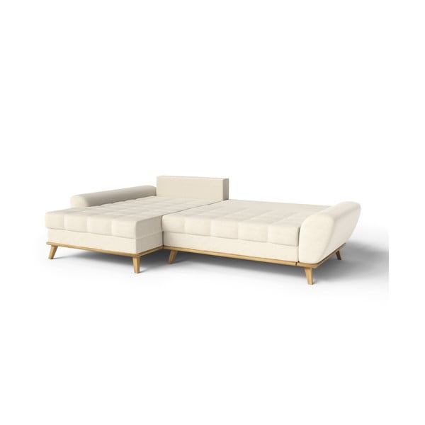 Кремав разтегателен ъглов диван (ляв ъгъл) Balitco – Ropez-image-3