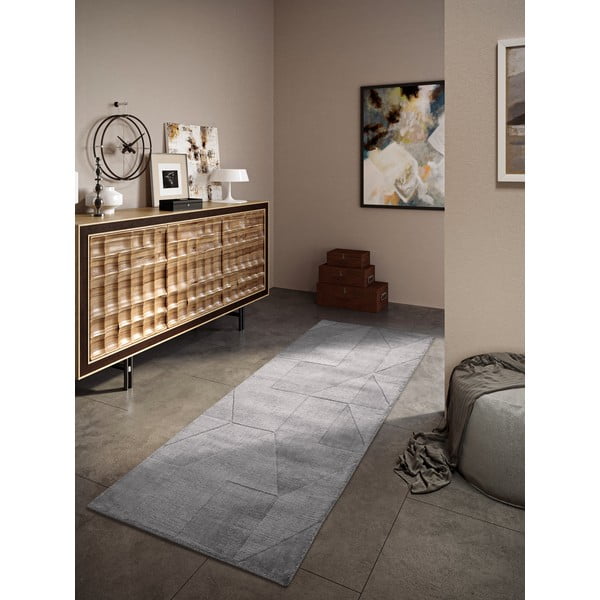 Сива ръчно изработена вълнена пътека 80x250 cm Ursule – Villeroy&Boch-image-1