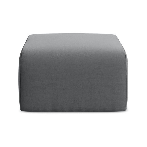 Сива кадифена табуретка Lani – Makamii-image-2