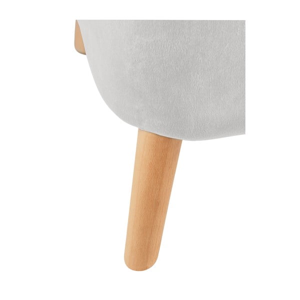 Светлосива кадифена табуретка - Wenko-image-4