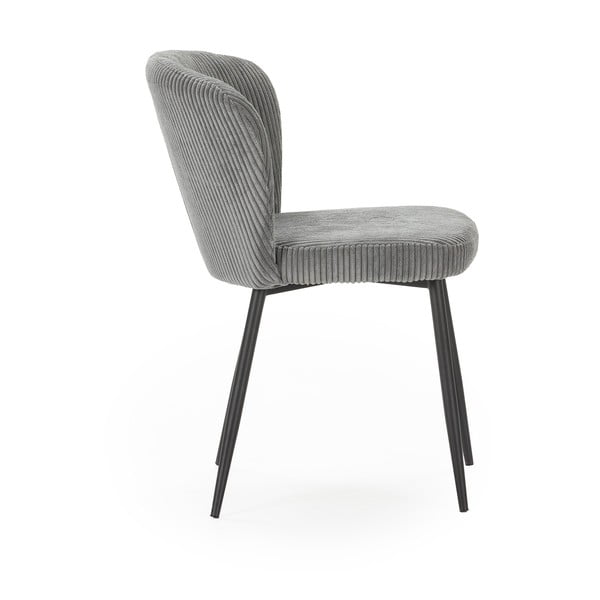 Сиви велурени трапезни столове в комплект 4 бр. Megan – Marckeric-image-3