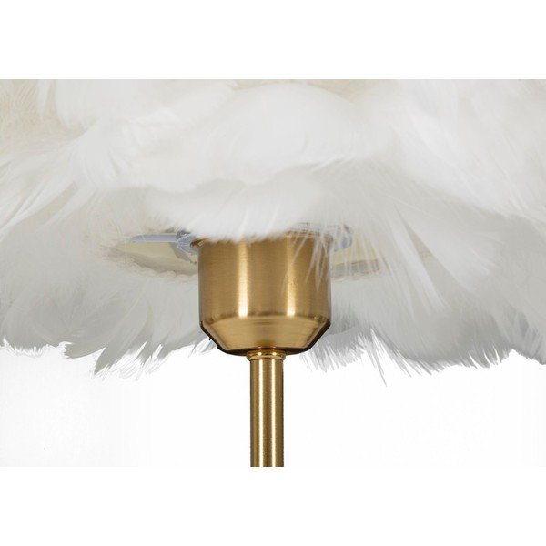 Бяла/златистa настолна лампа (височина 50 cm) Ball Feather – Mauro Ferretti-image-4