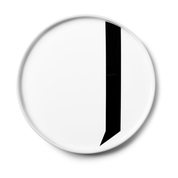 Бяла порцеланова десертна чиния J, ø 21,5 cm A-Z - Design Letters