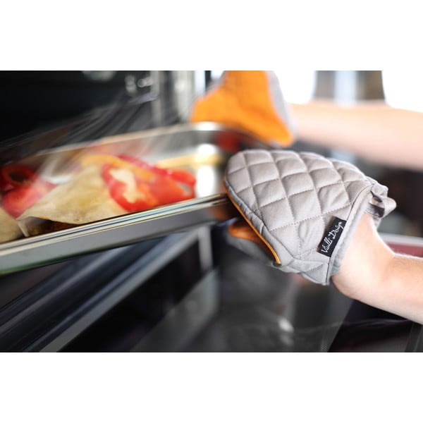 Оранжево-сива памучна подложка за съдове със силикон - Vialli Design-image-1