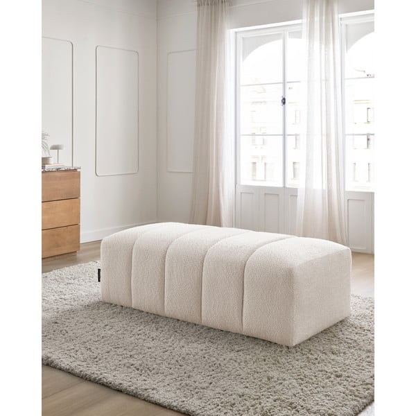 Бяла табуретка  от прежда с примки от букле Annecy – Bobochic Paris-image-1