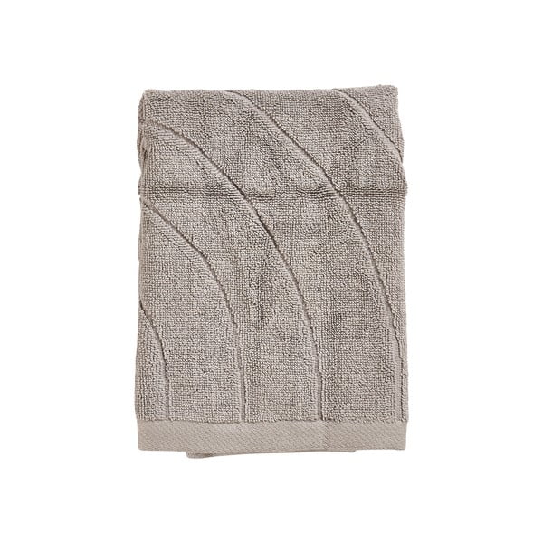 Сиво-бежова памучна кърпа от тери 50x70 cm Time – Zone