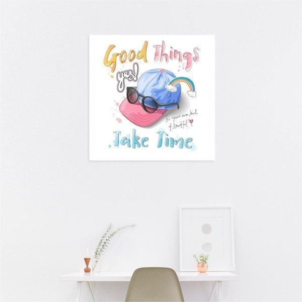 Стикер за стена с изображение Take Time, 30 x 30 cm - North Carolina Scandinavian Home Decors