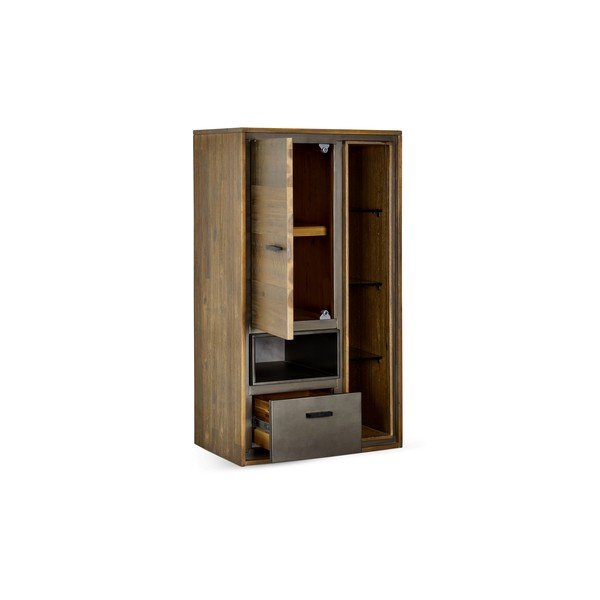 Стенен шкаф от акациева дървесина Duo Malaga - Furnhouse-image-2
