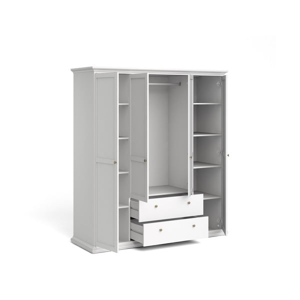 Бял гардероб 181x201 cm Paris – Tvilum-image-3