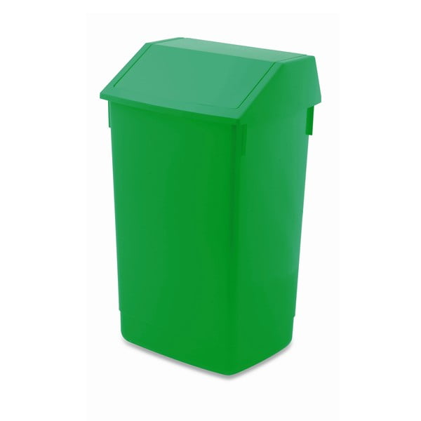 Зелена кофа за боклук с капак на панти , 41 x 33,5 x 68 cm - Addis