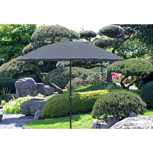Сив чадър ø 260 cm – Garden Pleasure-image-3