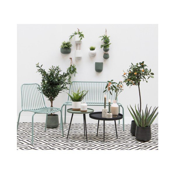 Матовозелена керамична саксия за стена Nest Oval - PT LIVING-image-2