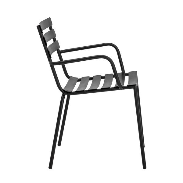 Черен метален стол за хранене Monsi - Bloomingville-image-2