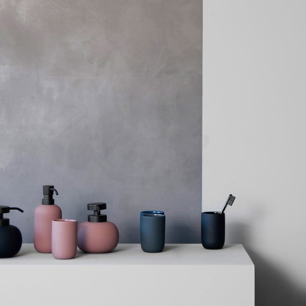 Антрацитна керамична чаша за четки за зъби Lotus – Mette Ditmer Denmark-image-2