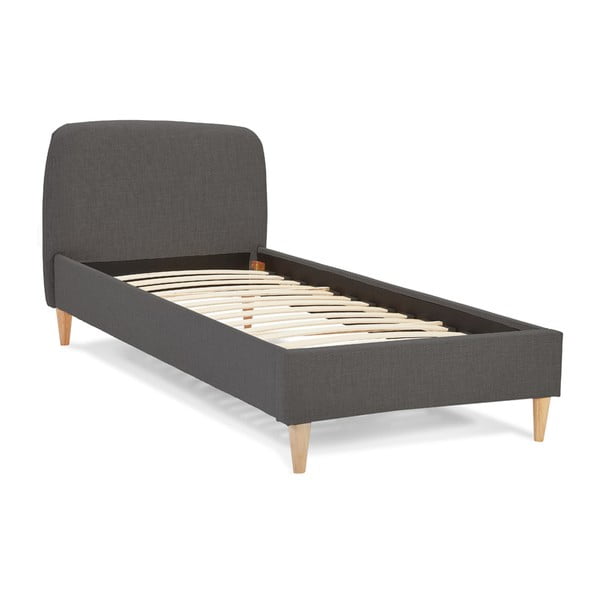 Сиво тапицирано легло с решетка 90x200 cm Drome - Kokoon