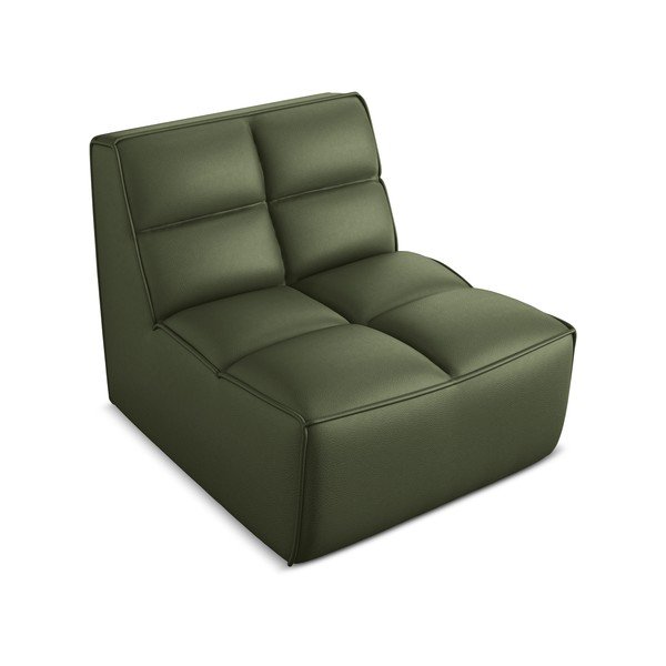 Зелен модул за диван от изкуствена кожа Kalai – Makamii-image-1