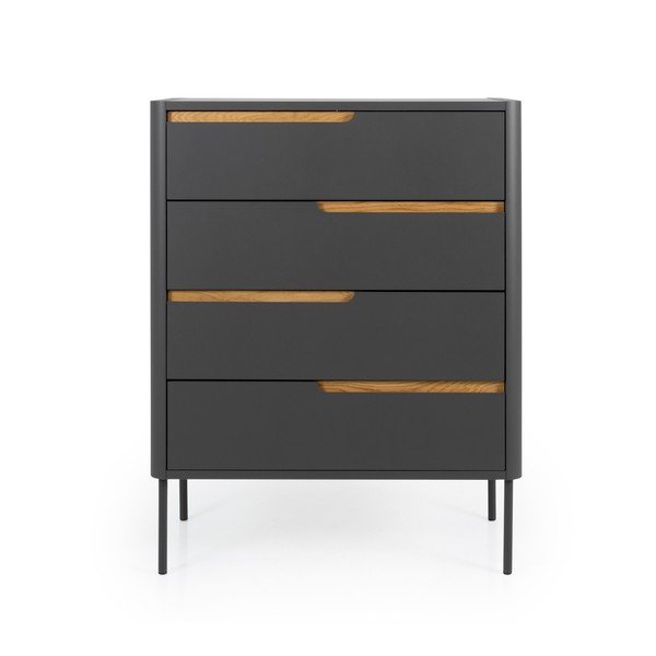 Антрацитно сив скрин , 80 x 102 cm Switch - Tenzo