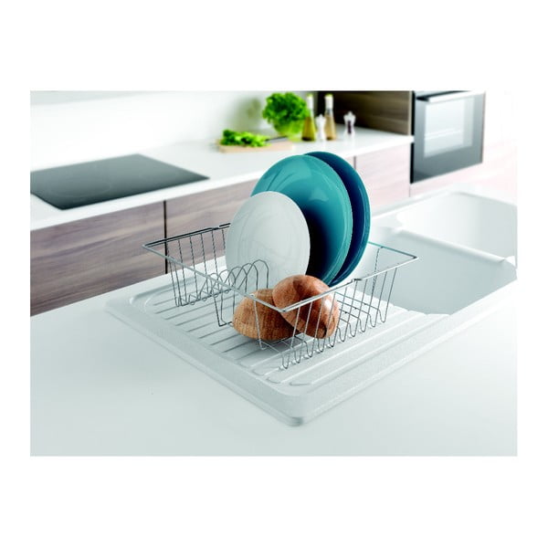 Сушилня за съдове в сребърен мат Bruno, 36 x 33 cm - Metaltex-image-3