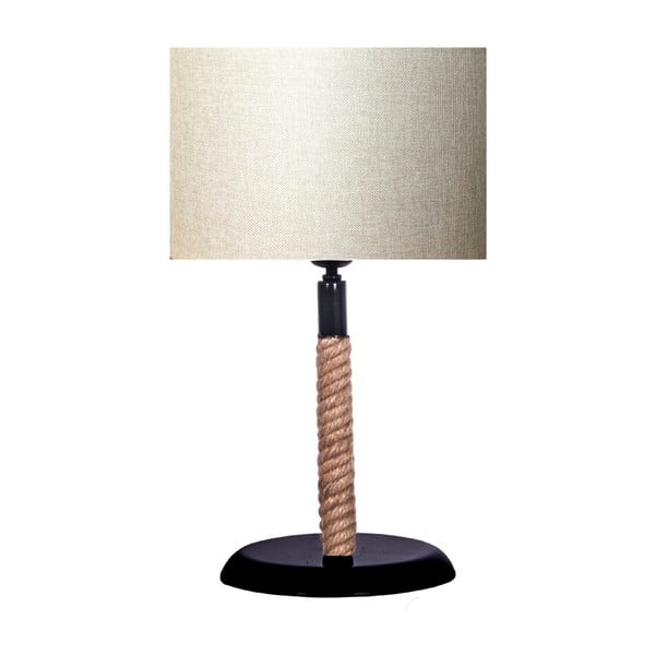 Настолна лампа със светлокремав абажур лампа Rope - Kate Louise