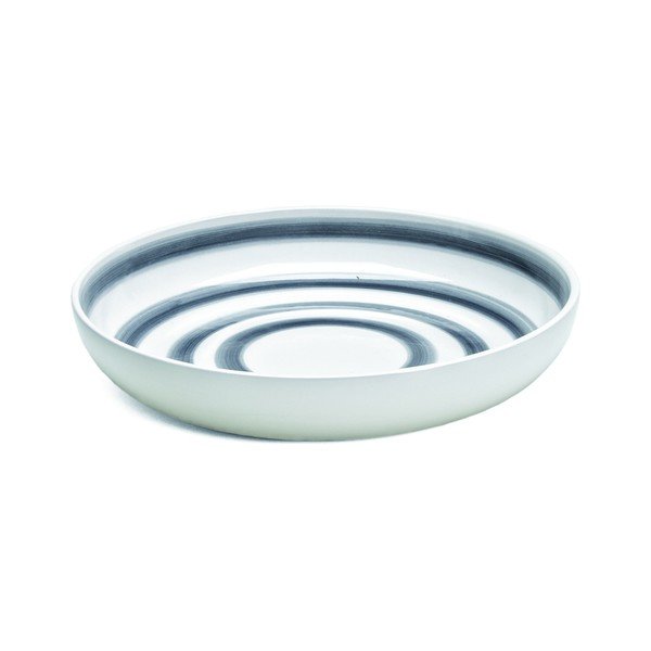 Šedo-bílý kameninový talíř Kähler Design Omaggio, ⌀ 30 cm