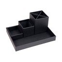 Тъмно сив органайзер за бюро за писане от 4 части Lena - Bigso Box of Sweden