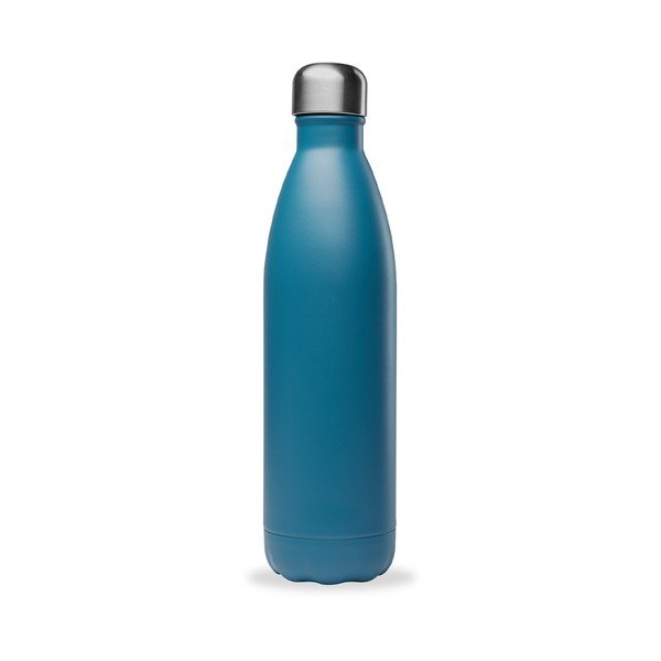 Синя бутилка от неръждаема стомана за пътуване 750 ml Matt - Qwetch-image-1