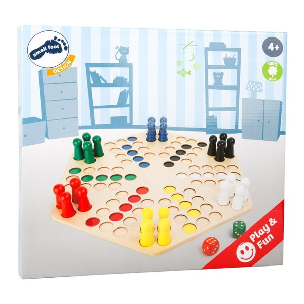 Дървена настолна игра за 6 играчи Ludo - Legler-image-1