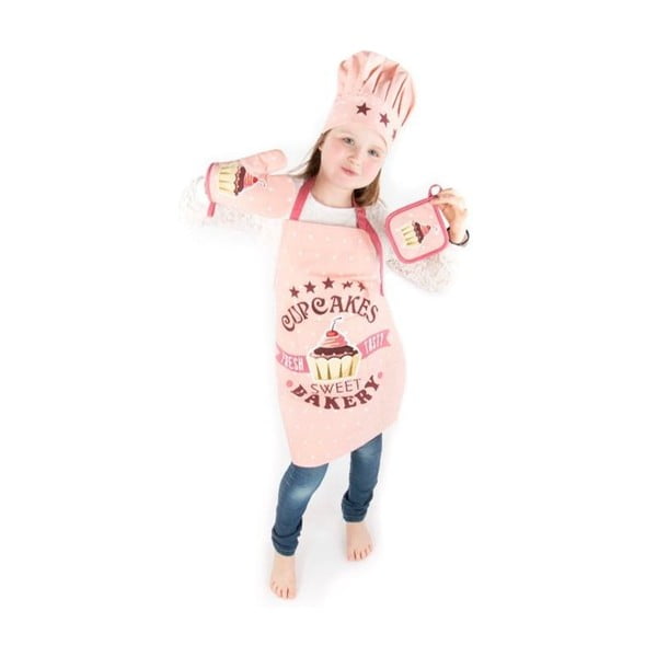 Памучен детски кухненски комплект 4 бр. Cupcakes - Tiseco Home Studio