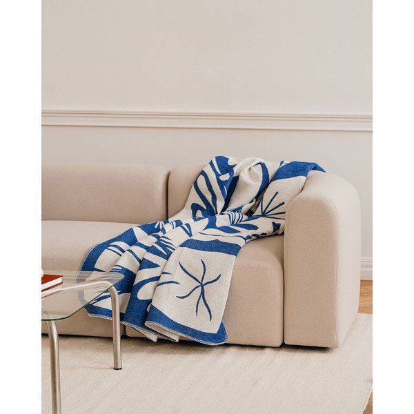 Синьо  одеяло 165x200 cm Lino – noo.ma-image-2