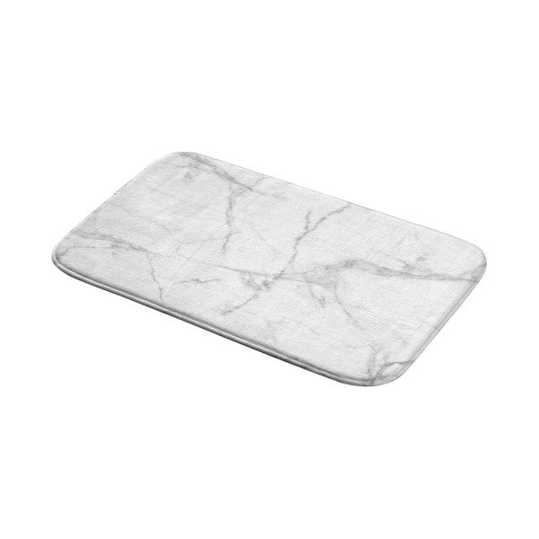 Бял/сив текстилен килим за баня 45x75 cm Marbre – douceur d'intérieur-image-2