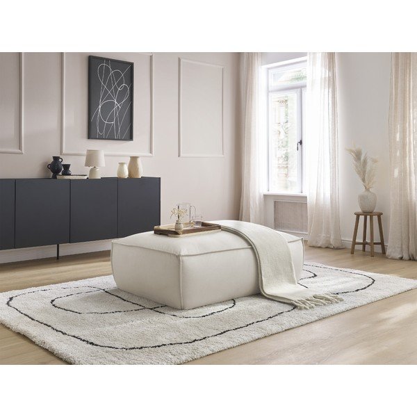 Бежова табуретка  от изкуствена кожа Boheme – Bobochic Paris-image-1