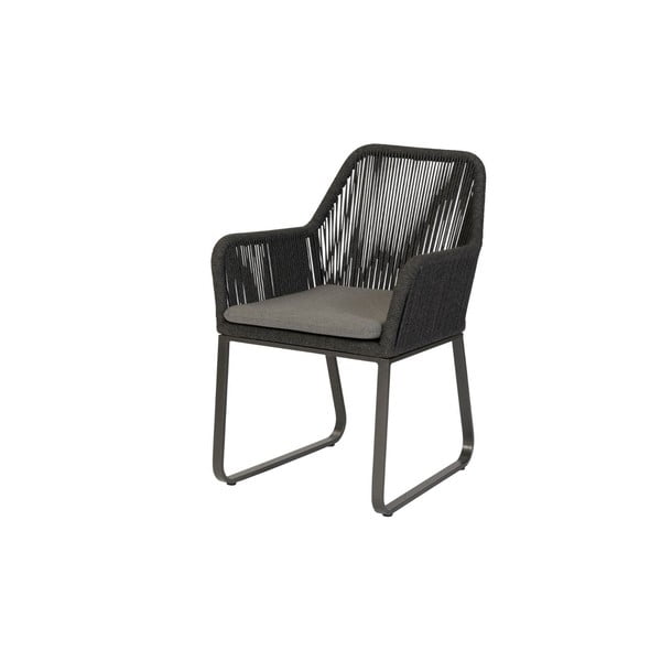 Черен и сив метален градински стол Plaza - Exotan