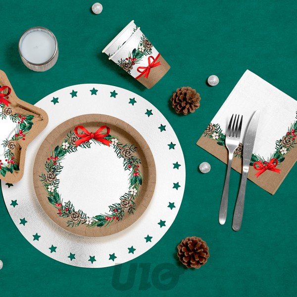 Салфетки в комплект от 20 бр. 33x33 cm Christmas Bow – Homéa-image-1