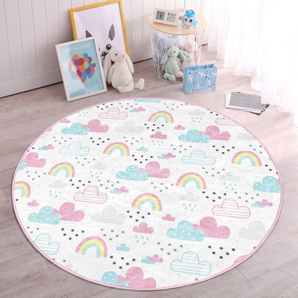 Бял детски килим ø 120 cm Comfort - Mila Home-image-4