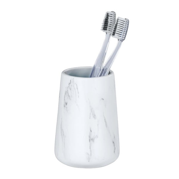 Бяла керамична чаша за четки за зъби Adrada - Wenko-image-1