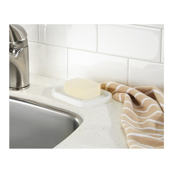 Бяла сапунерка iDesign , 12,5 x 9 cm Lineo - iDesign-image-1