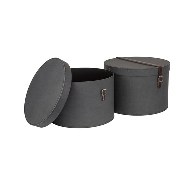 Комплект от 2 черни кутии Rut - Bigso Box of Sweden-image-2