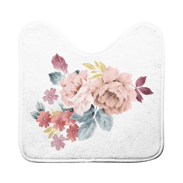 Бяло-розов килим за баня WC 45x45 cm Jayana – douceur d'intérieur