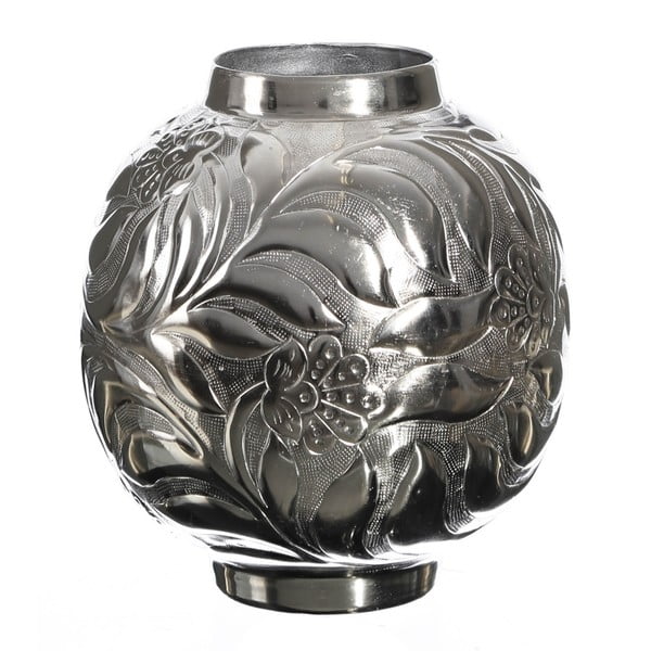 Váza ve stříbrné barvě Ixia Nikel, výška 27 cm