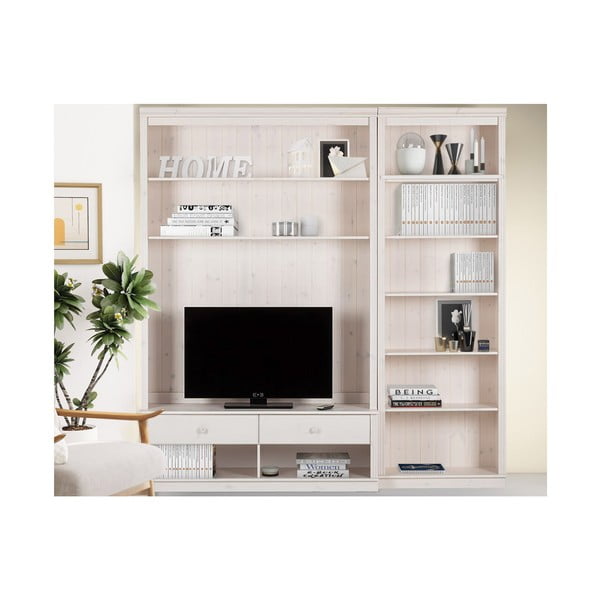 Бял TV комплект от от масивен бор 214x223 cm Anita – Støraa-image-3