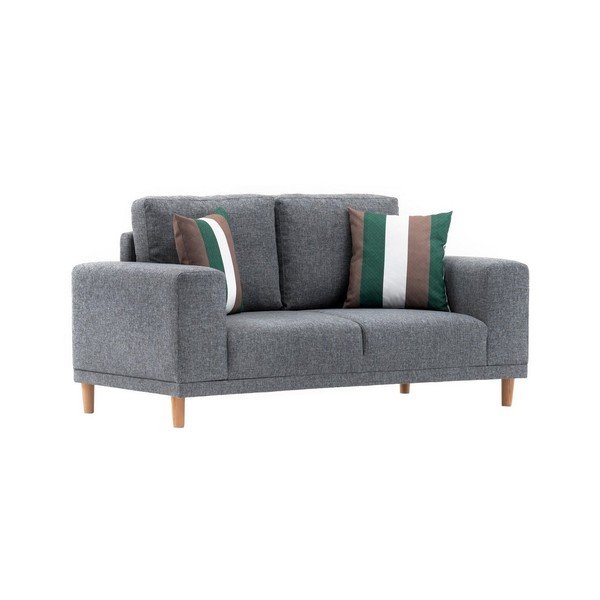 Сив двуместен диван Franz - Balcab Home-image-3