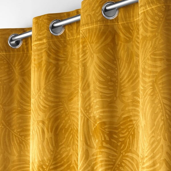 Завеса в жълт цвят 140x240 cm Analia – douceur d'intérieur-image-1