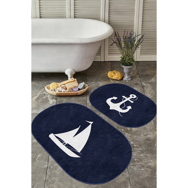 Сини килими за баня в комплект 2 бр. 60x100 cm – Mila Home-image-3