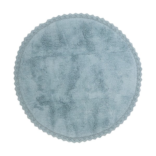 Син ръчно изработен памучен килим , ø 110 cm Perla - Nattiot
