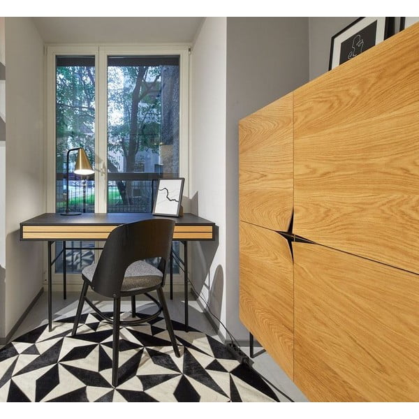 Писалище на черни райета, 130 x 60 cm - Woodman-image-1