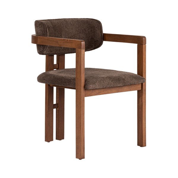 Кафяв трапезен стол с подлакътници Toscana – Kalune Design