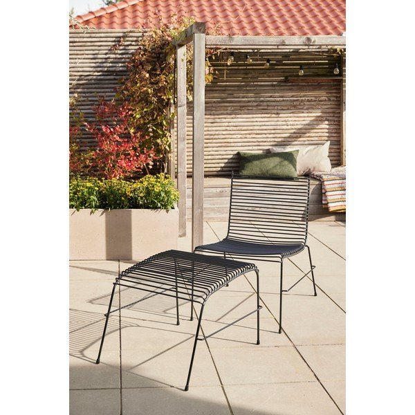 Черно метално градинско кресло String – Hübsch-image-4