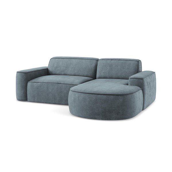 Сиво-син шенилов ъглов диван (десен ъгъл) Omao – Makamii-image-4