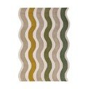 Зелен/в естествен цвят ръчно изработен вълнен килим 160x230 cm Cascade Wool – Flair Rugs