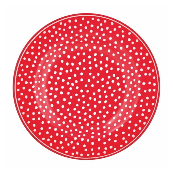 Пластина с червена точка Dot, ⌀ 15 cm - Green Gate
